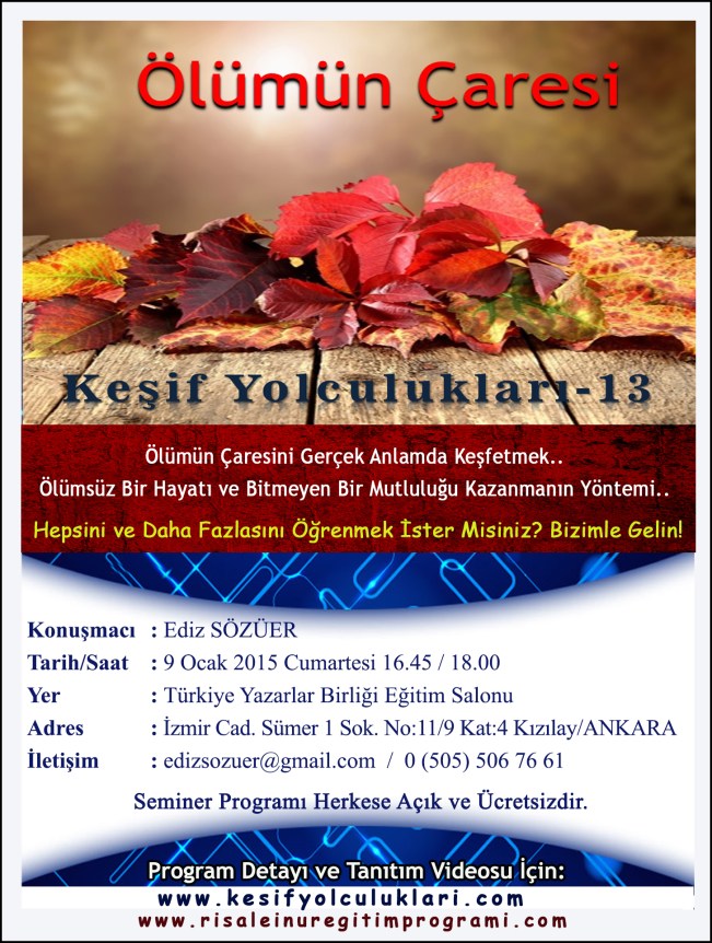 RENKLİ Seminer Afiş ve Davetiye